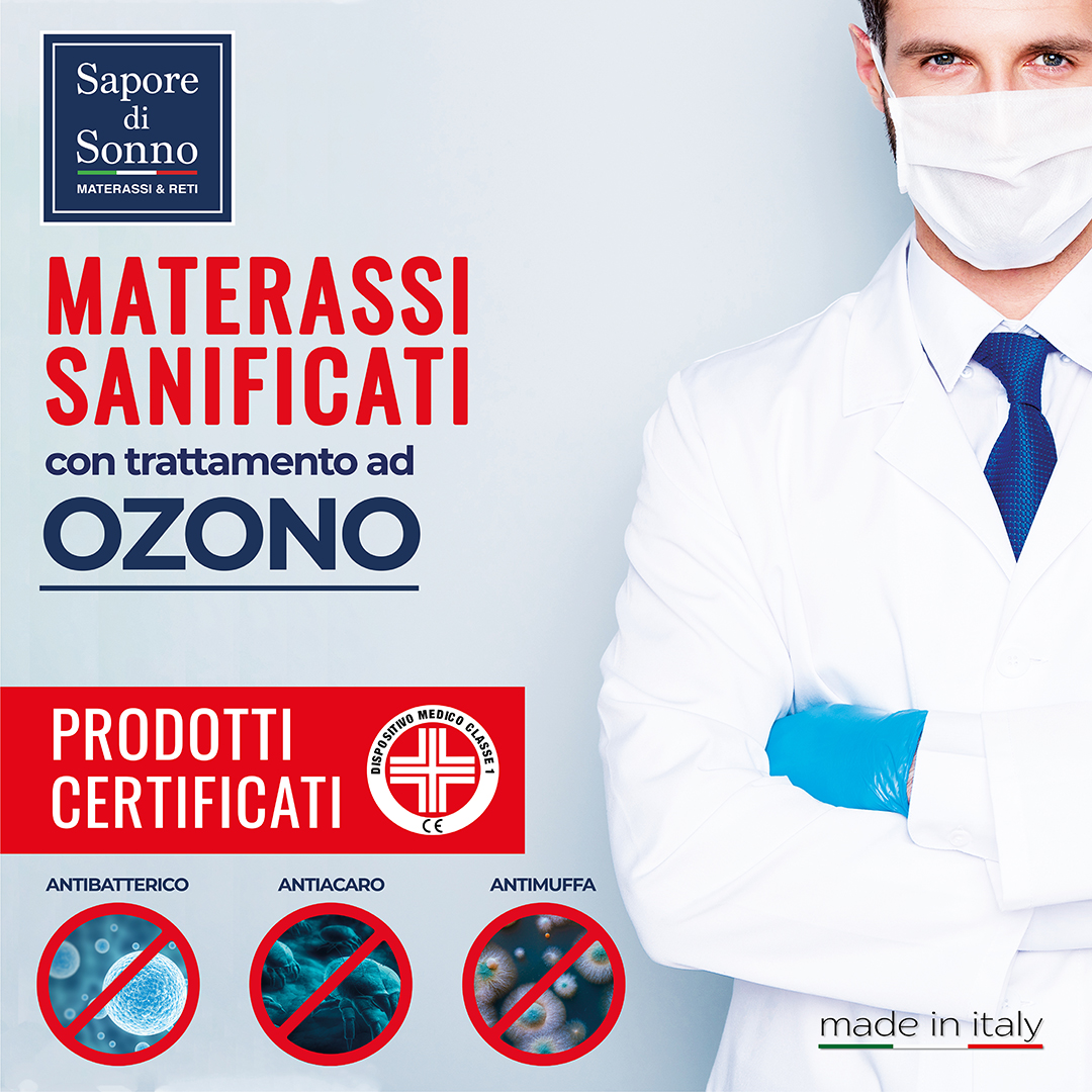 Materassi Sanificati con trattamento ad Ozono